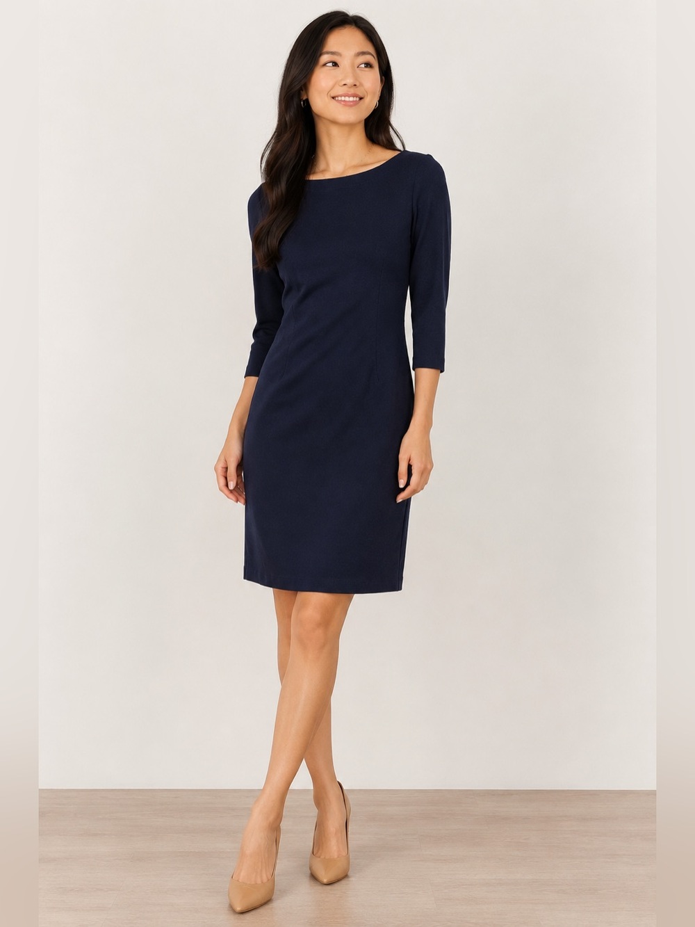GAP Navy Blue Long Sleeve Knit Dress Small